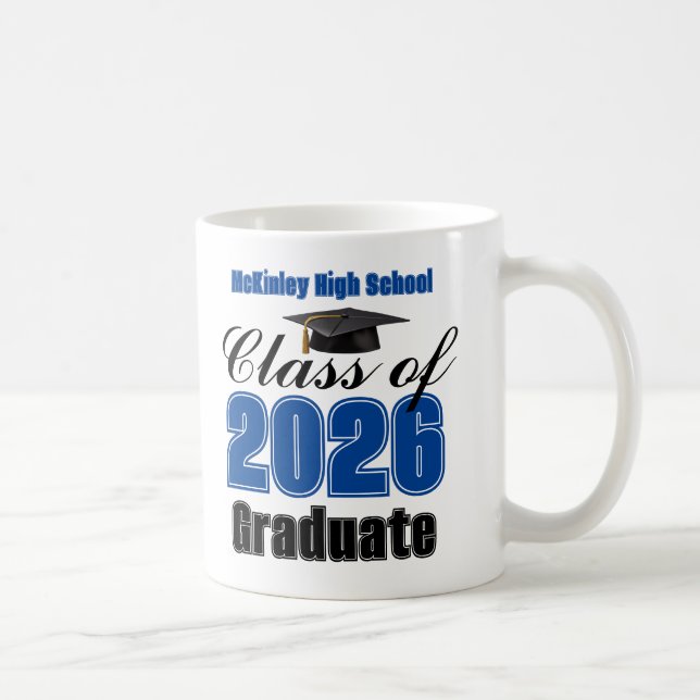 Blue Class of 2026 Graduation Keepsake Kaffemugg (Höger)