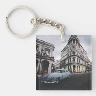 Blue Classic Vintage bil Cityscape
