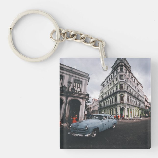 Blue Classic Vintage bil Cityscape (Framsidan)