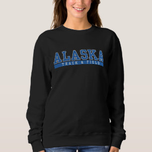 Blue Classiska Track och fält retro sporty T Shirt