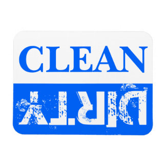 Blue Clean och Dirty Dishwasher Magnet
