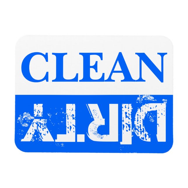 Blue Clean och Dirty Dishwasher Magnet (Horisontell)