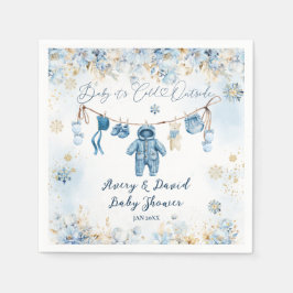 Blue ClothestLine-Kallet utanför Pojke Shower Pappersservett