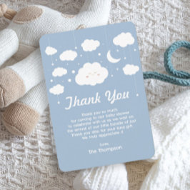 Blue Cloud Baby Shower Tack Kort