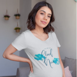 Blue Cloud Nine Baby Shower T Shirt