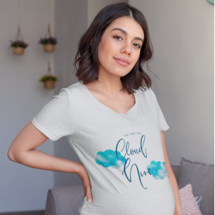 Blue Cloud Nine Baby Shower T Shirt