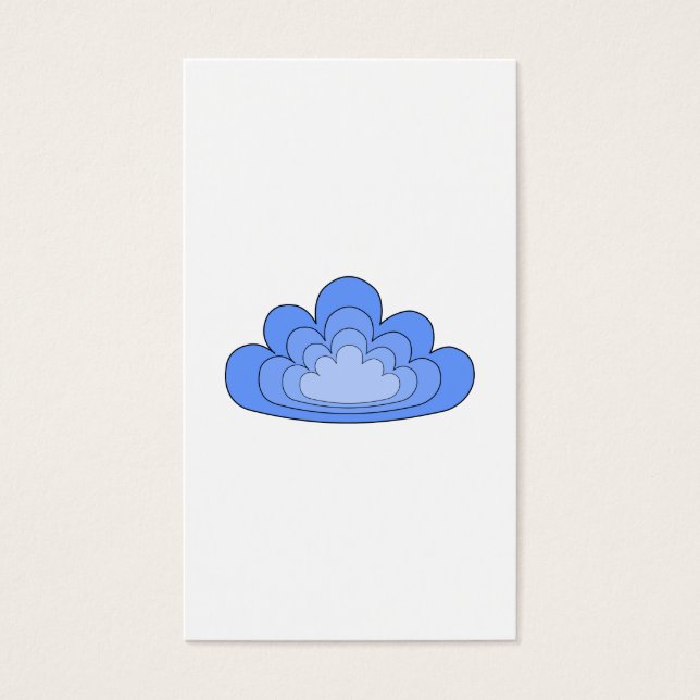 Blue Cloud på White Background. Visitkort (Framsidan)