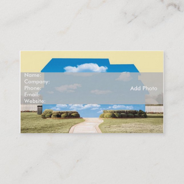 Blue Clouds Real Gods Open House Visitkort (Framsida)