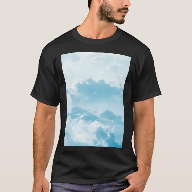 Blue Cloudy Benice Himmel View- Bestseller T Shirt (Framsida)