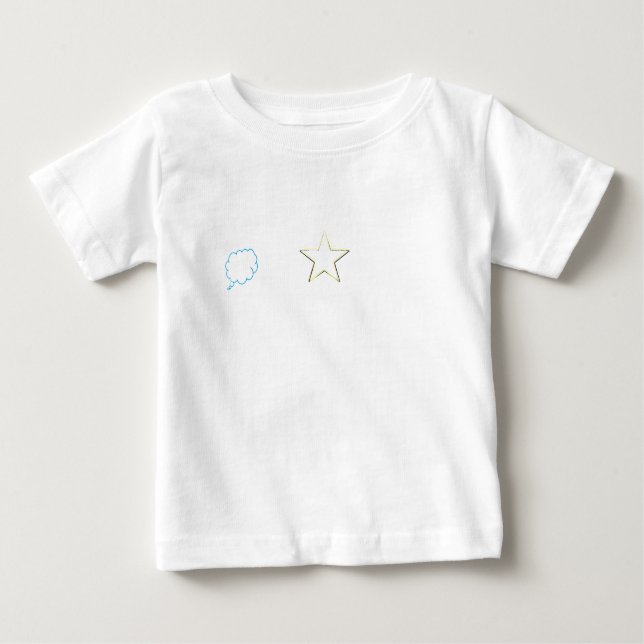 Blue Cloudy Starz T Shirt (Framsida)