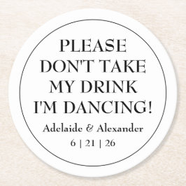 Blue Coastal Bröllop Underlägg Papper Rund