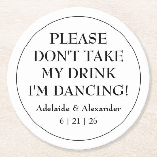 Blue Coastal Bröllop Underlägg Papper Rund