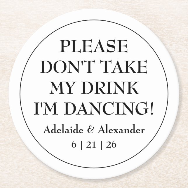 Blue Coastal Bröllop Underlägg Papper Rund (Framsidan)