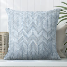 Blue Coastal Chevron Dekorativ kudde