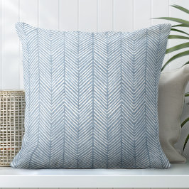 Blue Coastal Chevron Dekorativ kudde