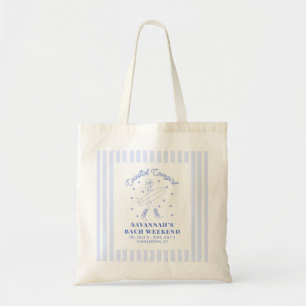 Blue Coastal Cowgirl Nautical Beach Bachelorette Tygkasse