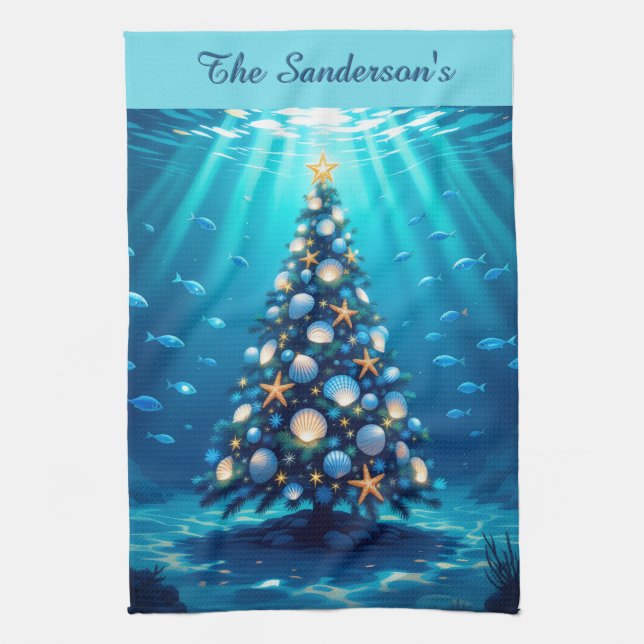 Blue Coastal jul Kitchen Towel Kökshandduk (Vertikal)