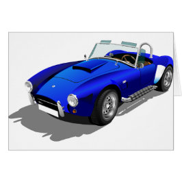 Blue Cobra Car Hälsningskort