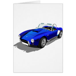 Blue Cobra Car Hälsningskort