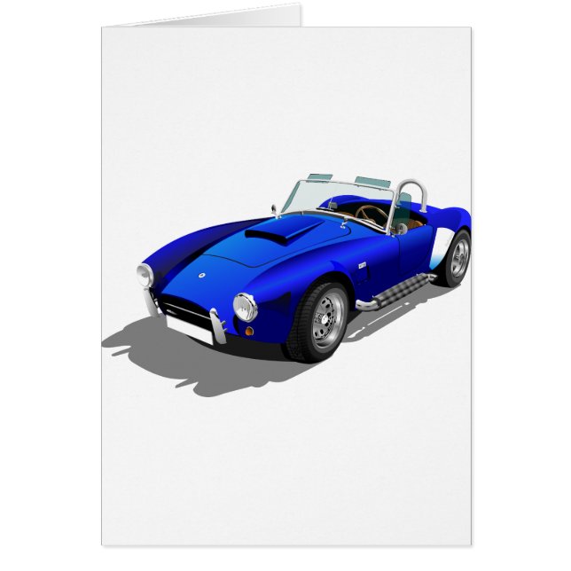 Blue Cobra Car Hälsningskort (Framsidan)