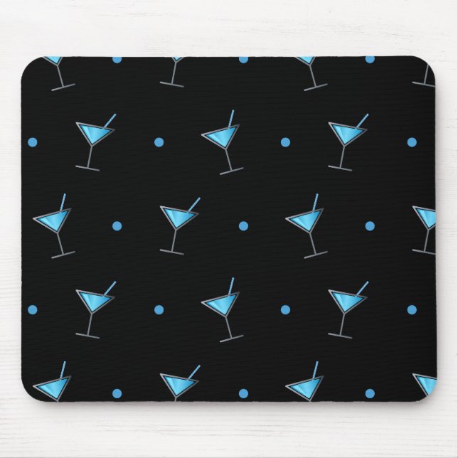 Blue Cocktail Martini Glass Musmatta (Framsidan)