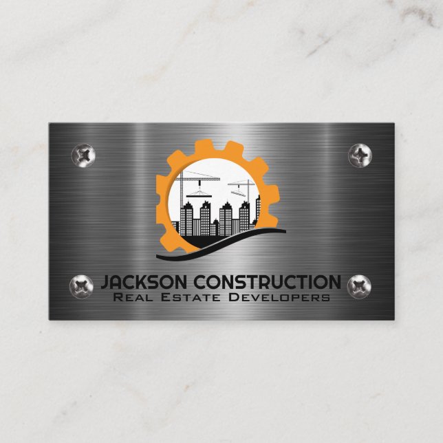 Blue Collar Construction | Byggare | Egendomar Visitkort (Framsida)