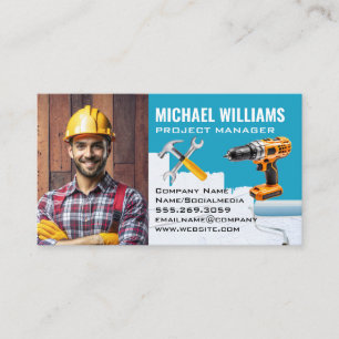 Blue Collar Handyman Reparation av hem Visitkort