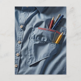 Blue Collar Work Shirt Vykort