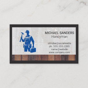 Blue Collar Worker Handymannens arbete Visitkort