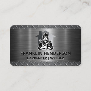 Blue Collar Worker Stål Hemreparation Visitkort