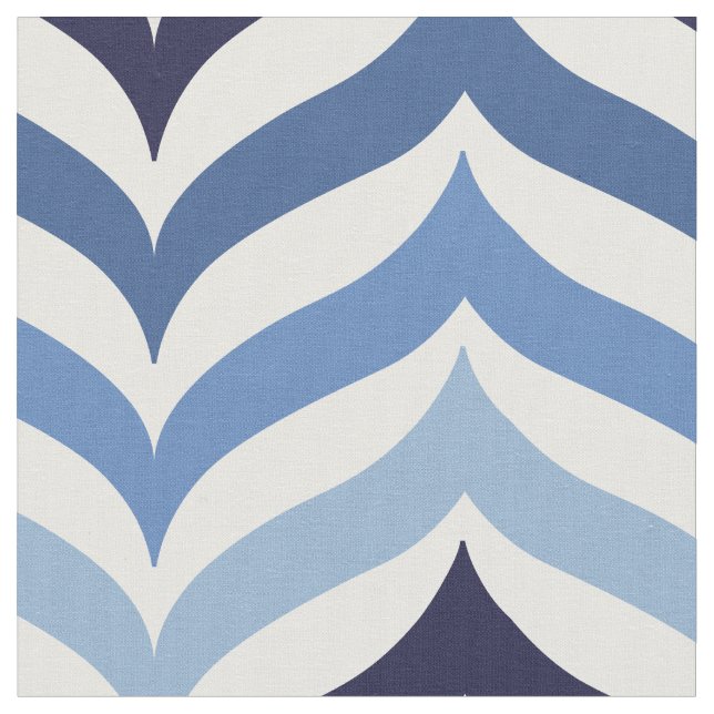 Blue Colors Chevron Pattern Tyg (Närbild)