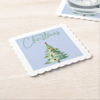 Blue Coloured Christmas Themed Coaster Underlägg Papper