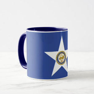 Blue Combo Mugg med flagga Houston