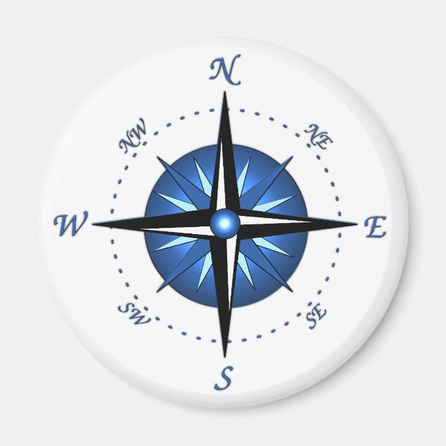 Blue Compass Ro Magnet (Framsidan)