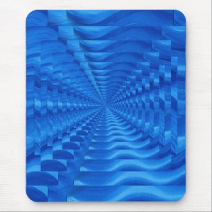Blue Concentric Squares Mousepad Musmatta