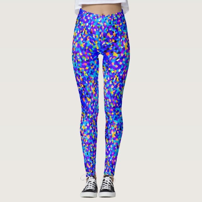 Blue Confetti Leggings (Framsida)