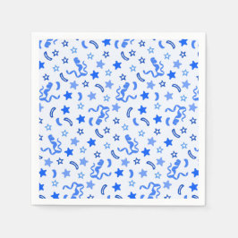 Blue Confetti Pappersservett