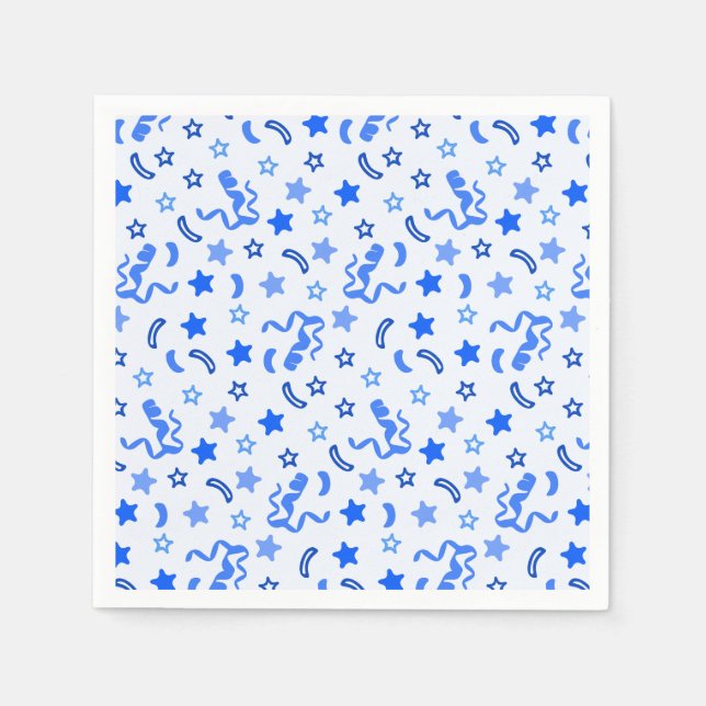 Blue Confetti Pappersservett (Framsidan)