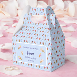 Blue Coola Ice Cream Cone Kids Boy Birthday Presentaskar