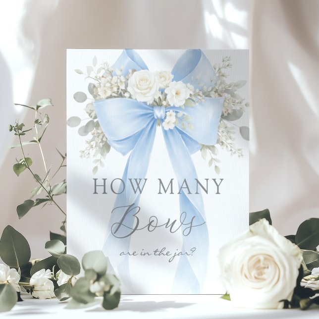 Blue Coquette Bow How many Bows Game Poster (Skapare uppladdad)