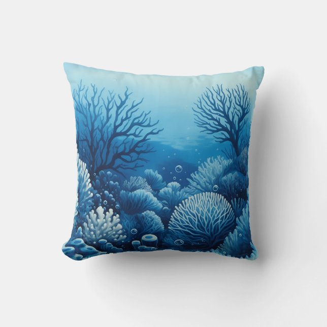 Blue Coral Kudde (Framsida)