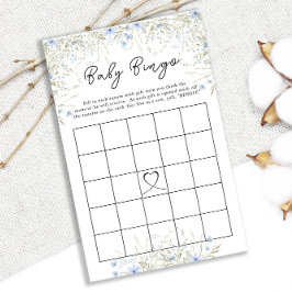 Blue Cornblomma WildblomBaby Shower Bingo