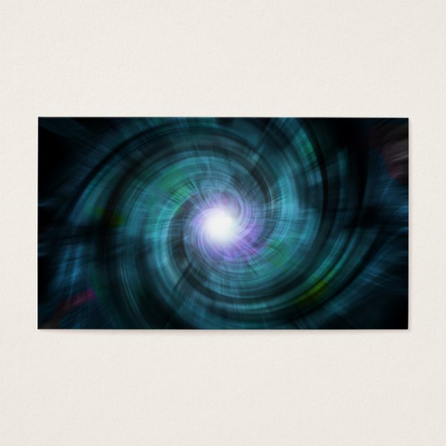 Blue Cosmic Twirl Visitkort (Framsidan)
