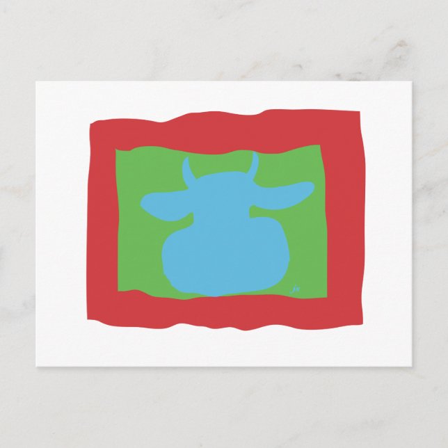 BLUE COW VYKORT (Framsida)