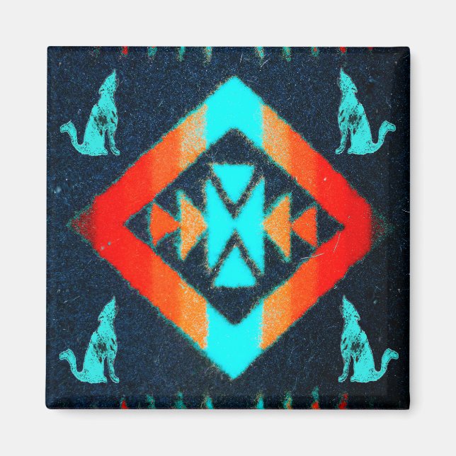 Blue Coyote Magnet (Framsidan)