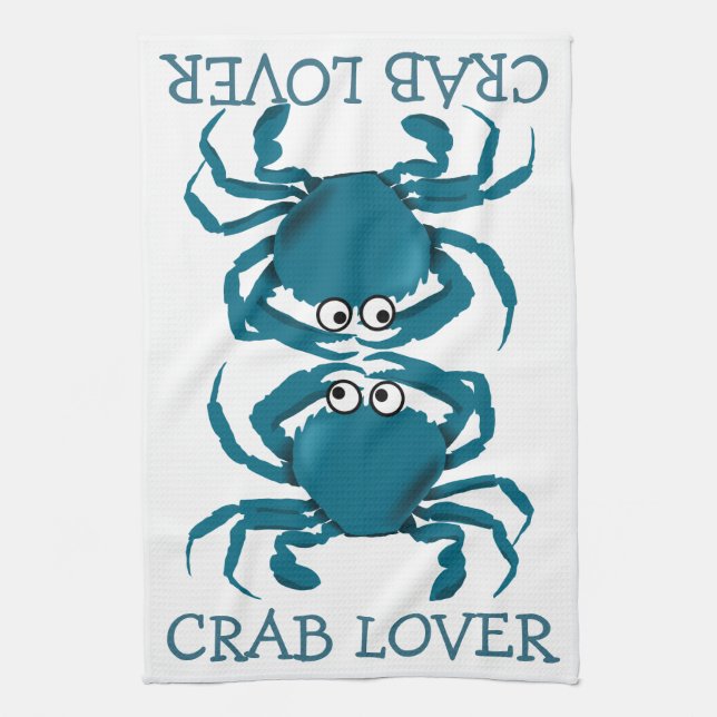 Blue Crab Älskare Kökshandduk (Vertikal)