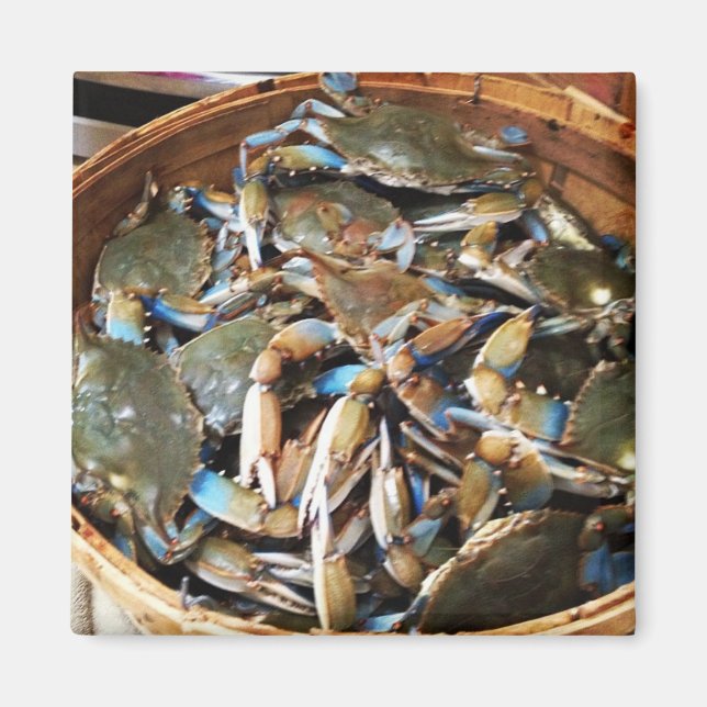 Blue Crab Bushel Magnet (Framsidan)