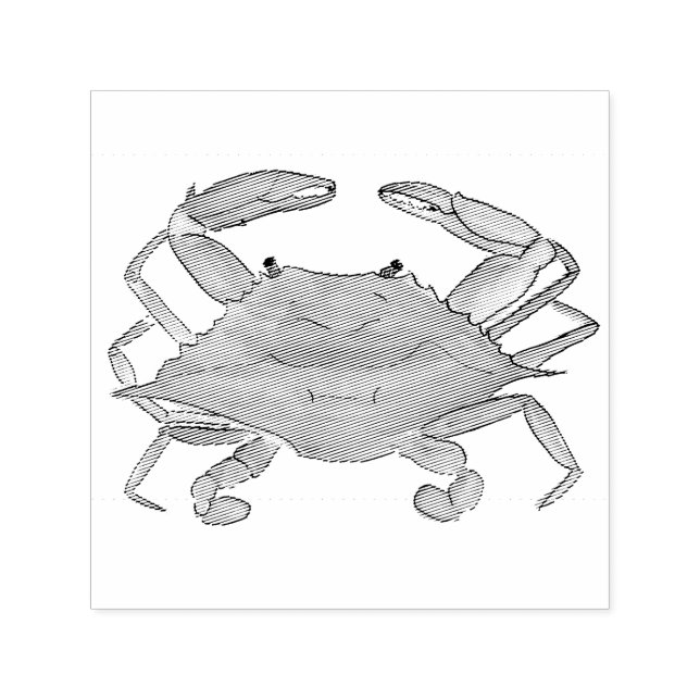 Blue Crab frimärke Självfärgande Stämpel (Design)