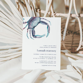 Blue Crab Inbjudningskort för möhippan