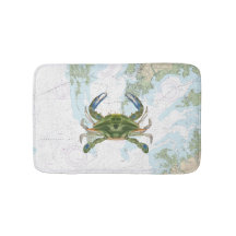 Blue Crab med Chesapeake Bay Nautical Chart